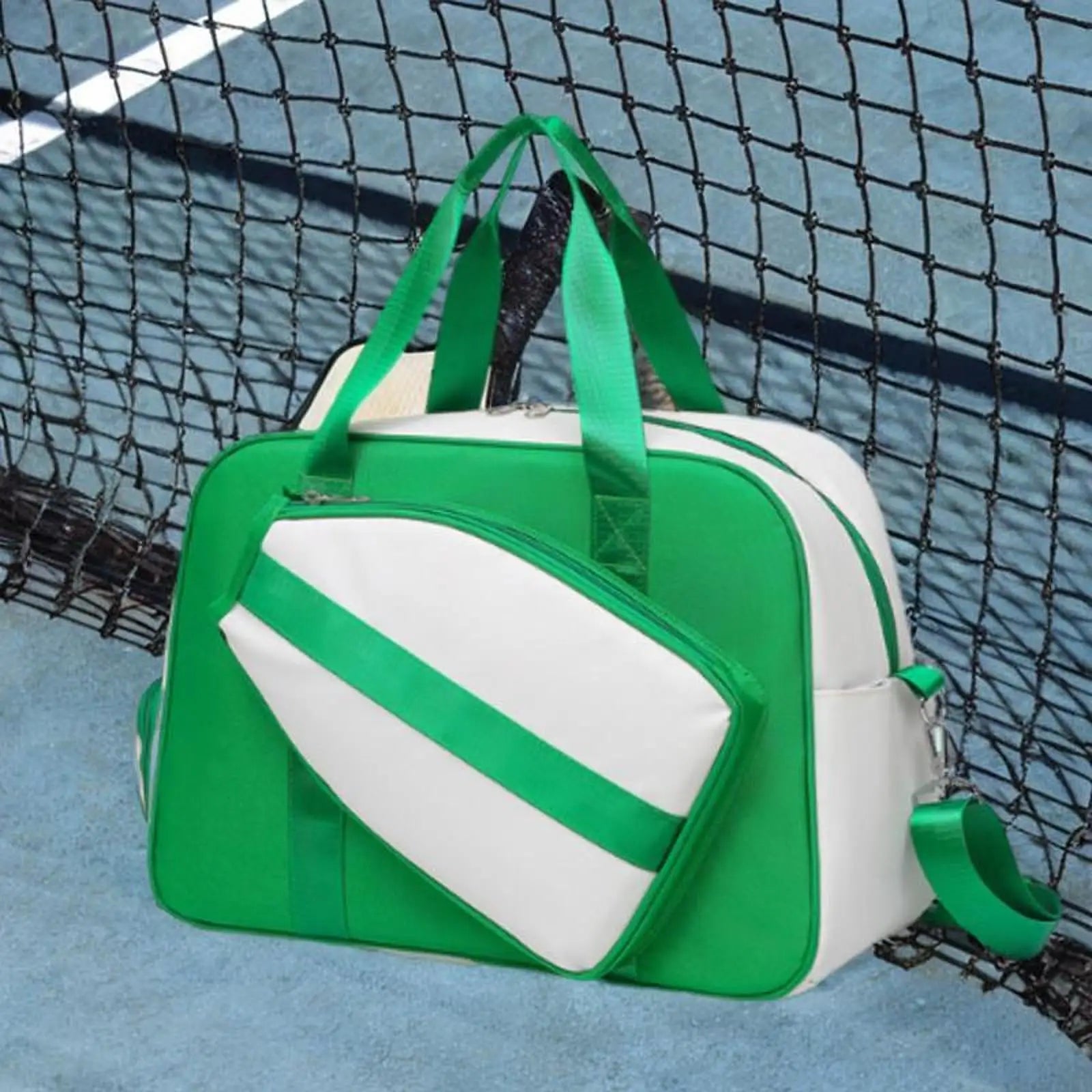 Pickleball Bag Tote Gym Bag Large Capacity Lightweight with Shoe Compartment Sport Tote for Racquet Pickleball Paddles Badminton